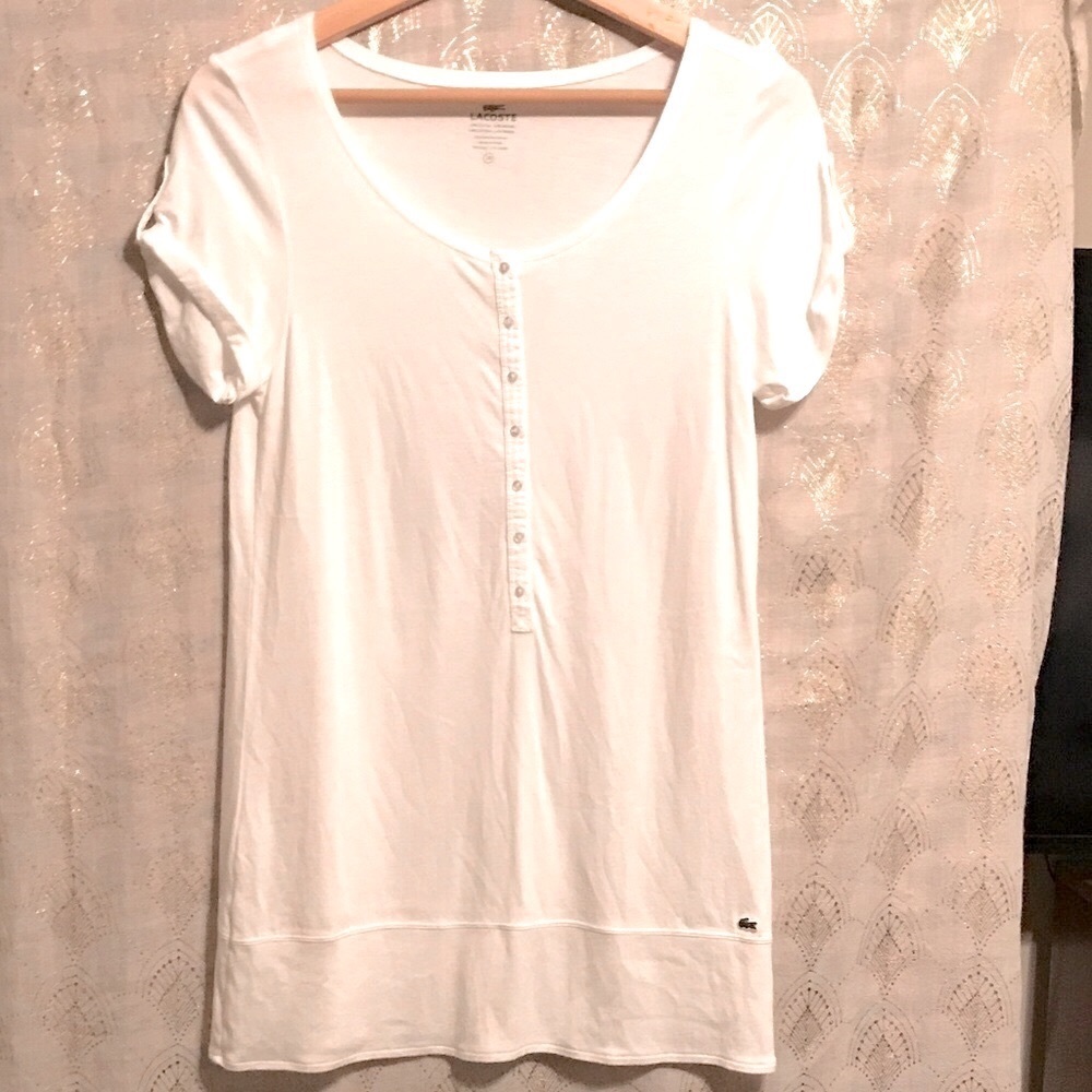 Lacoste short sleeve half button down